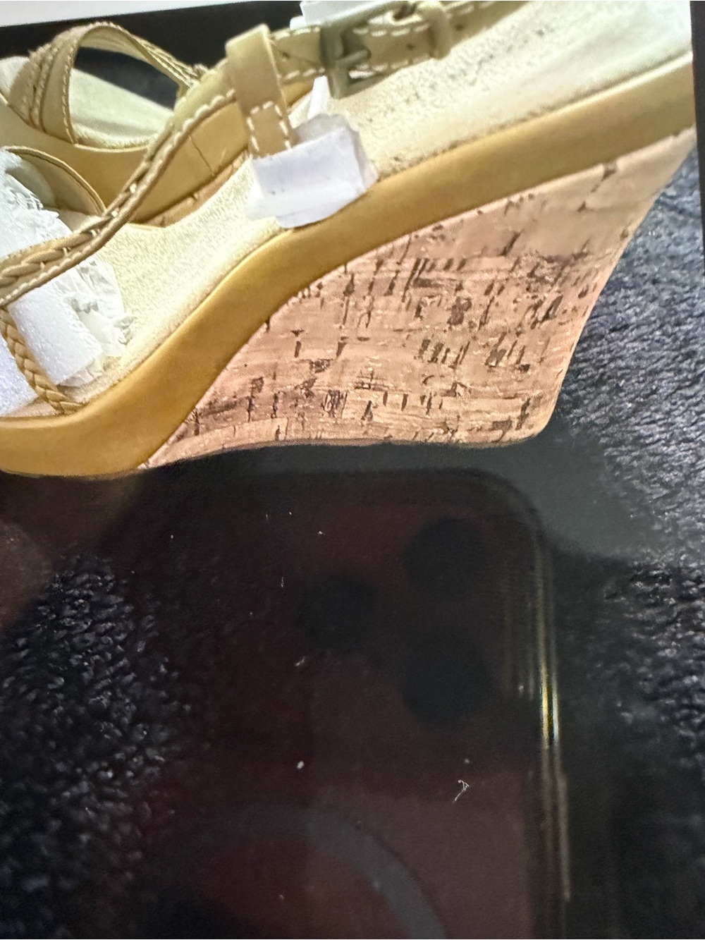 Bonnibel Gold and Tan Wedge Sandals - Picture 9 of 13